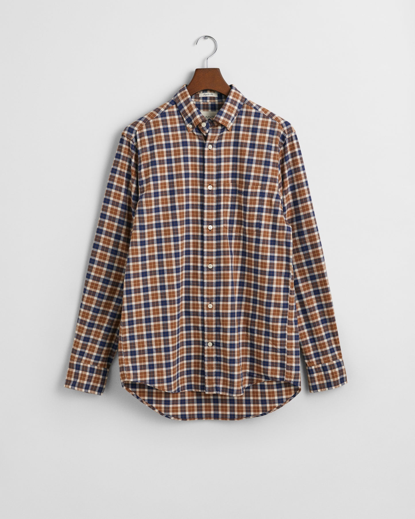 CACOA, REG LIGHT TWILL CHECK SHIRT, FLAT-LAY BY GANT AU.