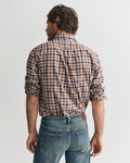 CACOA, REG LIGHT TWILL CHECK SHIRT, BACK-VIEW BY GANT AU.