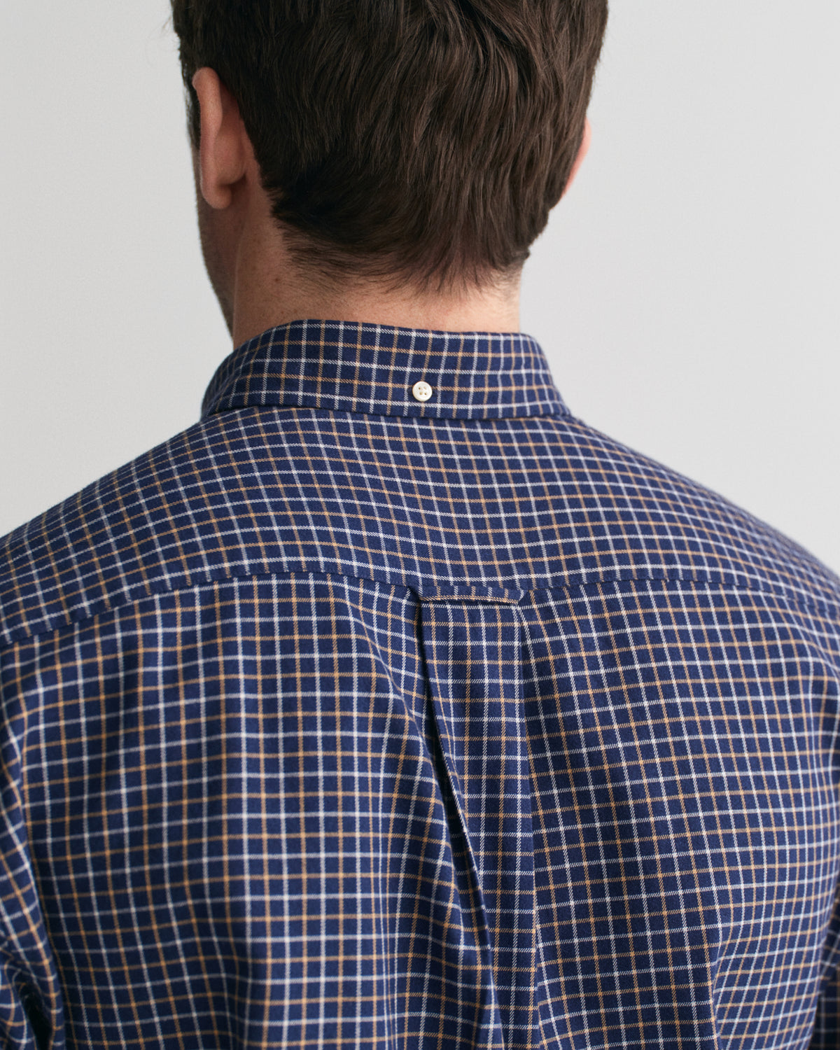 PERSIAN BLUE, REG JASPE TATTERSALL SHIRT, CLOSE-UP BY GANT AU.