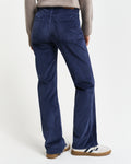 CLASSIC BLUE, CORDUROY FLARE JEANS, BACK-VIEW BY GANT AU.