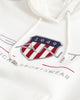 EGGSHELL, ARCHIVE SHIELD HOODIE, CLOSE-UP BY GANT AU.