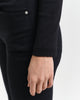 BLACK, SLIM RIB TURTLENECK, CLOSE-UP BY GANT AU.
