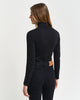 BLACK, SLIM RIB TURTLENECK, BACK-VIEW BY GANT AU.
