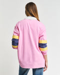 CANDY PINK, COLOR BLOCK RUGGER, BACK-VIEW BY GANT AU.