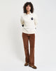 CREAM, G BADGE C-NECK SWEAT BY GANT AU.