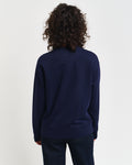 CLASSIC BLUE, G BADGE C-NECK SWEAT, BACK-VIEW BY GANT AU.