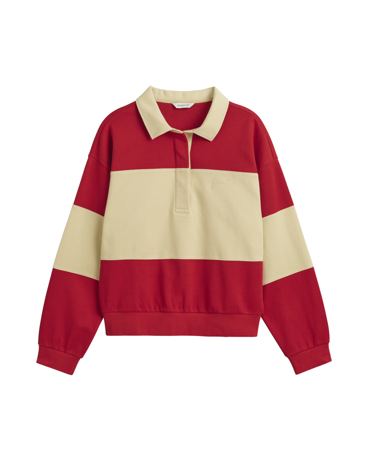 Piqué Textured Color Blocked Rugger