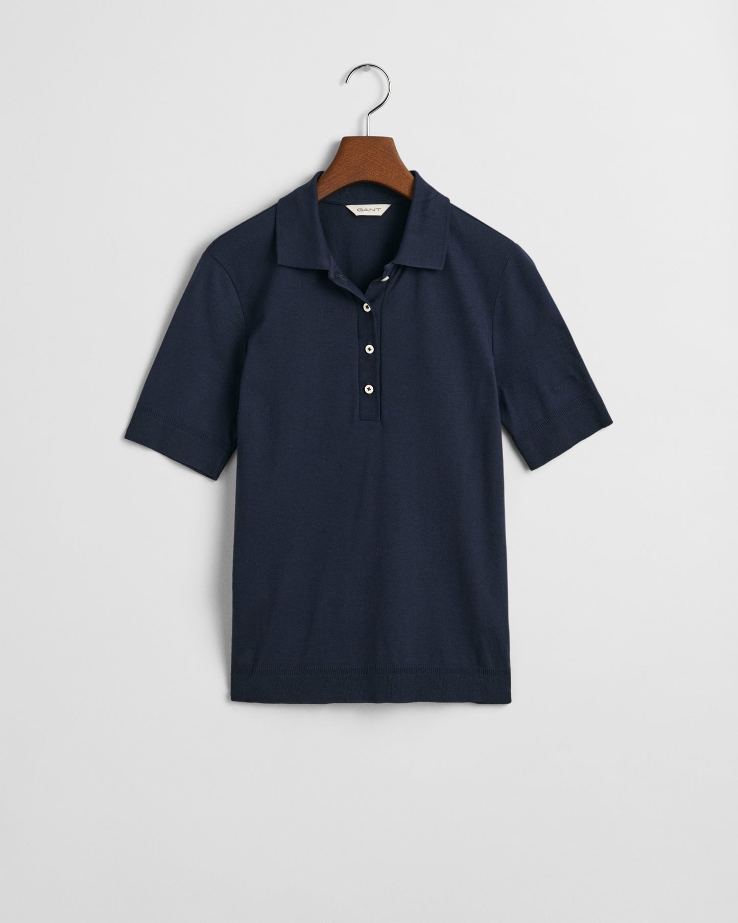EVENING BLUE, REG SEAMLESS SS POLO, FLAT-LAY BY GANT AU.