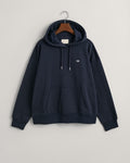 EVENING BLUE, SHIELD HOODIE, FLAT-LAY BY GANT AU.