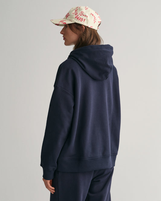 EVENING BLUE, SHIELD HOODIE, BACK-VIEW BY GANT AU.