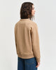CARAMEL BEIGE, SHIELD C-NECK SWEAT, BACK-VIEW BY GANT AU.