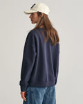 EVENING BLUE, SHIELD C-NECK SWEAT, BACK-VIEW BY GANT AU.