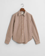 CACAO, REG CLASSIC POPLIN STRIPED SHIRT, FLAT-LAY BY GANT AU.