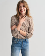 CACAO, REG CLASSIC POPLIN STRIPED SHIRT, FRONT-VIEW BY GANT AU.