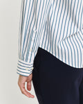 DEEP FOREST, REG CLASSIC POPLIN STRIPED SHIRT, CLOSE-UP BY GANT AU.