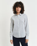 DEEP FOREST, REG CLASSIC POPLIN STRIPED SHIRT, FRONT-VIEW BY GANT AU.