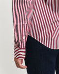 PLUMPED RED, REG CLASSIC POPLIN STRIPED SHIRT, CLOSE-UP BY GANT AU.