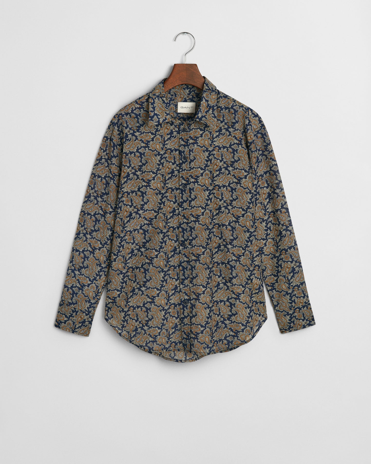 PERSIAN BLUE, REL PAISLEY COT SILK SHIRT, FLAT-LAY BY GANT AU.