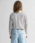 CLASSIC BLUE, REG CONTRAST COLLAR STRIPED SHIRT, BACK-VIEW BY GANT AU.