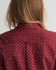 PLUMPED RED, REG DOT PRINT CTN VOILE SHIRT, CLOSE-UP BY GANT AU.