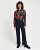CLASSIC BLUE, REL ROSE PRINT COT SILK SHIRT BY GANT AU.