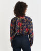 CLASSIC BLUE, REL ROSE PRINT COT SILK SHIRT, BACK-VIEW BY GANT AU.