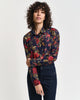 CLASSIC BLUE, REL ROSE PRINT COT SILK SHIRT, FRONT-VIEW BY GANT AU.