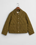 DARK CACTUS, QUILTED CORD DETAILED JACKET, FLAT-LAY BY GANT AU.