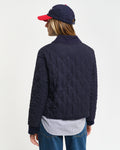 EVENING BLUE, QUILTED CORD DETAILED JACKET, BACK-VIEW BY GANT AU.