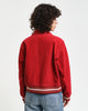 RUBY RED, CORD VARSITY JACKET, BACK-VIEW BY GANT AU.