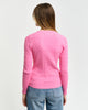 CANDY PINK, STRETCH COTTON CABLE V-NECK, BACK-VIEW BY GANT AU.