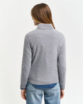 GREY MELANGE, EXTRAFINE LAMBSWOOL BLEND ROLLNECK, BACK-VIEW BY GANT AU.