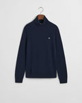 EVENING BLUE, EXTRAFINE LAMBSWOOL BLEND ROLLNECK, FLAT-LAY BY GANT AU.