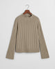 WARM GREY, WIDE RIBBED WOOL STAND COLLAR, FLAT-LAY BY GANT AU.