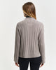 WARM GREY, WIDE RIBBED WOOL STAND COLLAR, BACK-VIEW BY GANT AU.