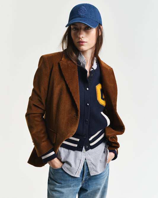 MID BLUE, DENIM CAP, FRONT-VIEW BY GANT AU.