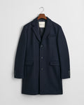 NIGHT BLUE, CLASSIC WOOL COAT, FLAT-LAY BY GANT AU.