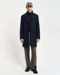 NIGHT BLUE, CLASSIC WOOL COAT, FRONT-VIEW BY GANT AU.