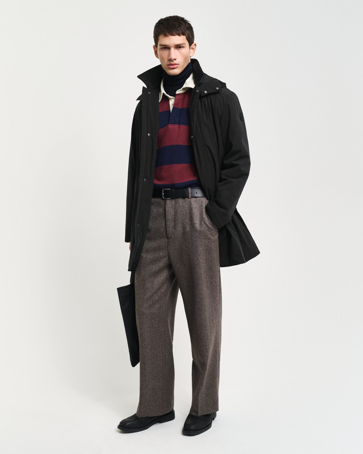 BLACK, PADDED CAR COAT BY GANT AU.