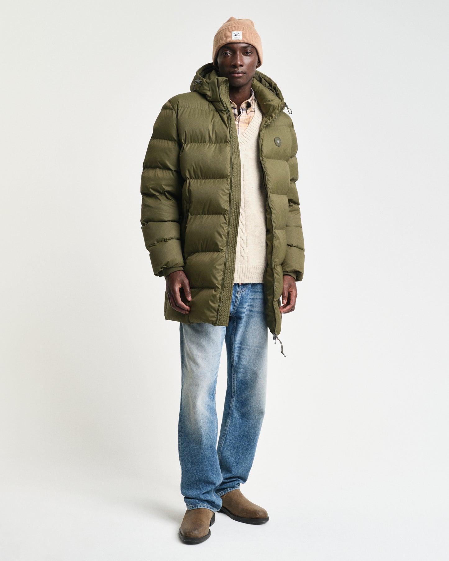 JUNIPER GREEN, ACTIVE CLOUD MID LENGTH JACKET BY GANT AU.
