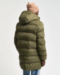 JUNIPER GREEN, ACTIVE CLOUD MID LENGTH JACKET, BACK-VIEW BY GANT AU.