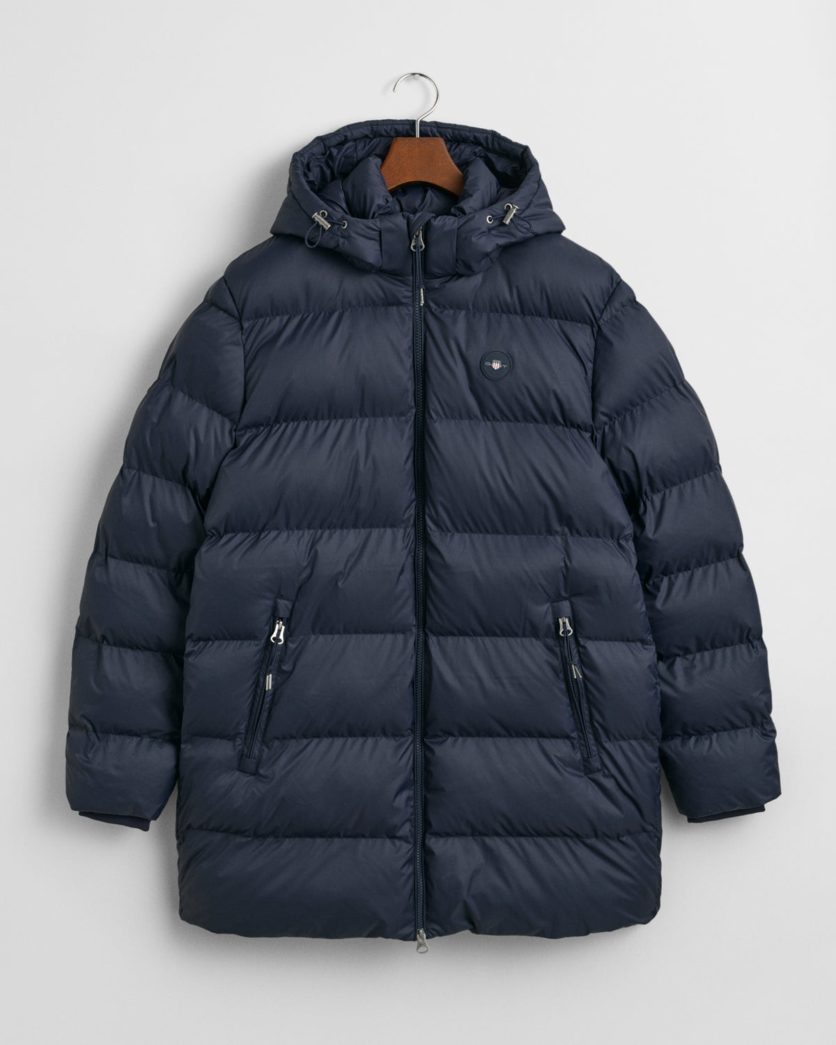 EVENING BLUE, ACTIVE CLOUD MID LENGTH JACKET, FLAT-LAY BY GANT AU.