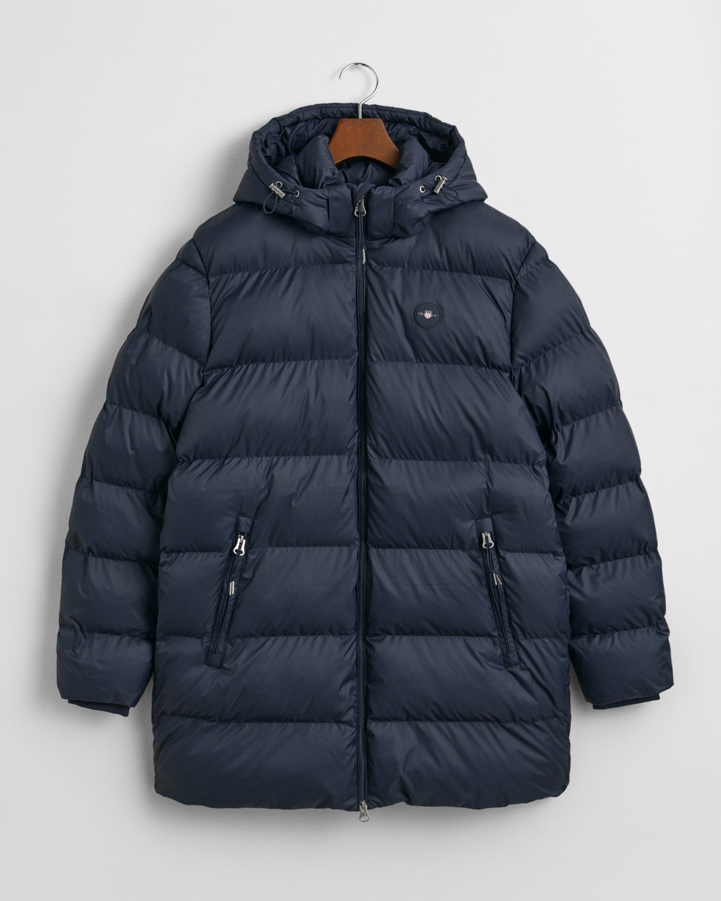 EVENING BLUE, ACTIVE CLOUD MID LENGTH JACKET, FLAT-LAY BY GANT AU.