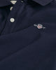 EVENING BLUE, SHIELD LS PIQUE POLO, CLOSE-UP BY GANT AU.