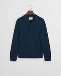 MARINE, EXTRAFINE MERINO WOOL POLO, FLAT-LAY BY GANT AU.