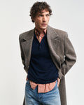 MARINE, EXTRAFINE MERINO WOOL POLO, CLOSE-UP BY GANT AU.