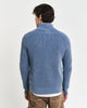 VINTAGE BLUE, WASHED RIB HALF ZIP, BACK-VIEW BY GANT AU.