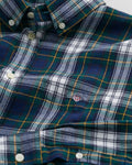 NAVY, CHECKED FLANNEL BD SHIRT, FLAT-LAY BY GANT AU.