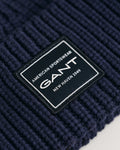 EVENING BLUE, COTTON RIBBED BEANIE, CLOSE-UP BY GANT AU.