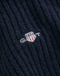 EVENING BLUE, SHIELD KNIT SCARF, CLOSE-UP BY GANT AU.